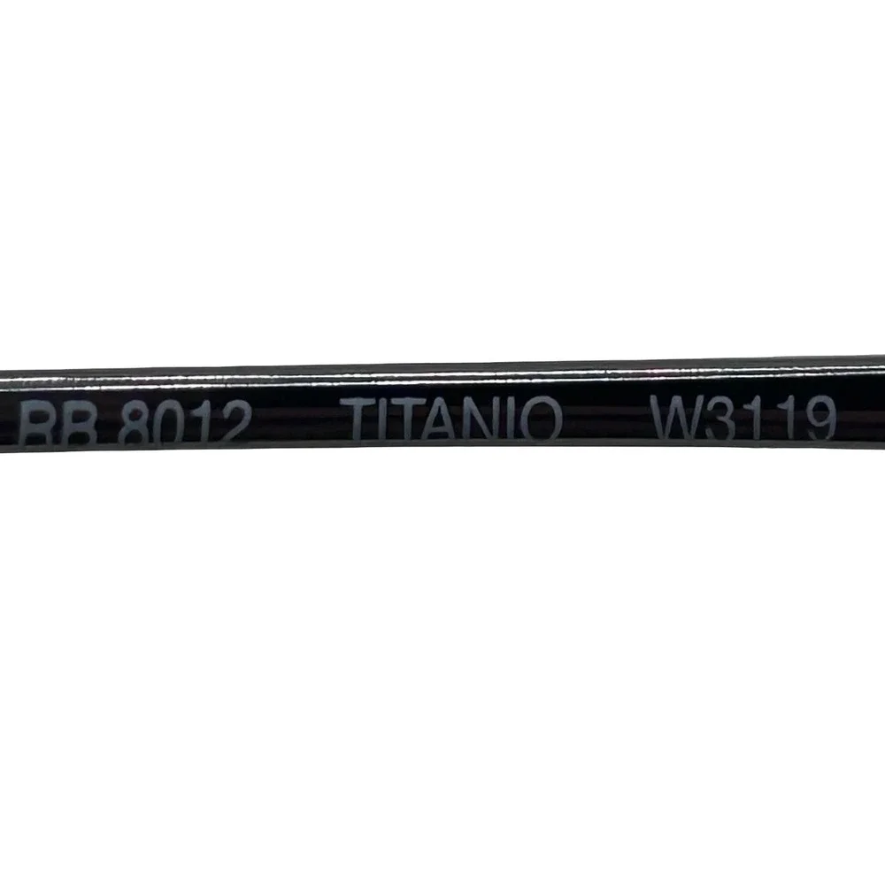 Ray-Ban Vintage RB8012 Titanio W3119 Sunglasses with Case Gunmetal Oval Italy